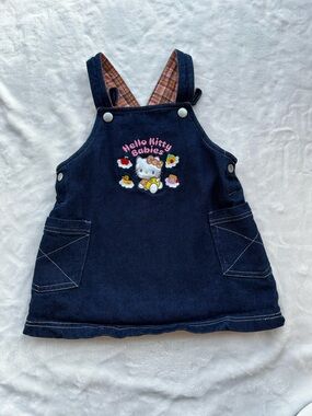 Hello Kitty Navy Corduroy Pinafore Overalls